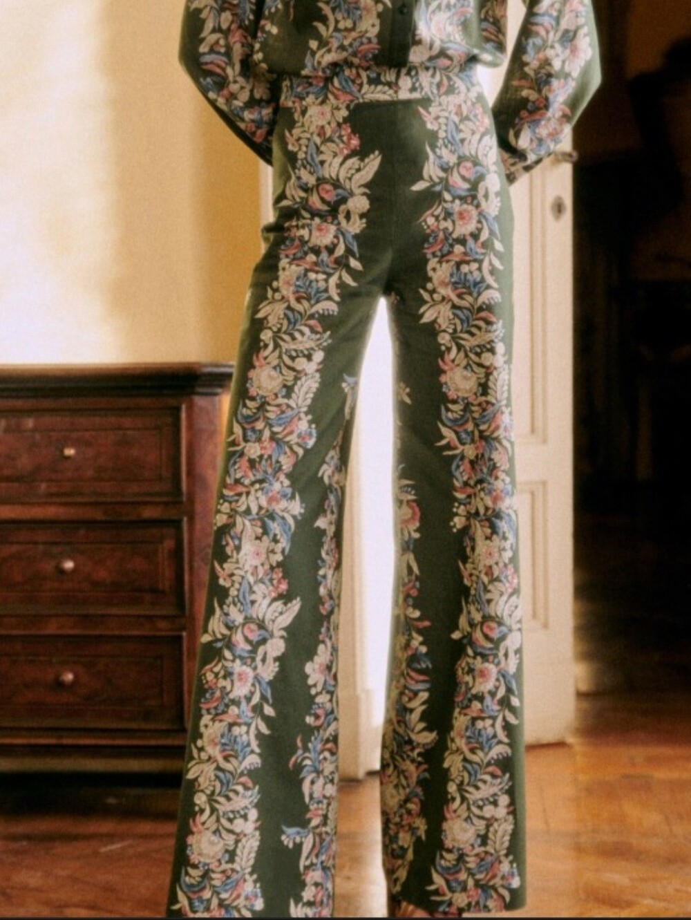 Sezane - Tyler Trouser - Floral Border